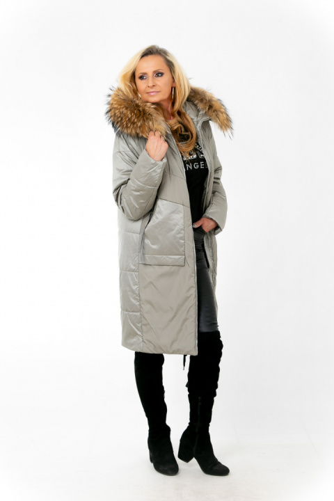 ELEGANCKI PŁASZCZ KURTKA ZIMOWA PIĘKNY NATURALNY JENOT PLUS SIZE (DUŻE ROZMIARY) ELEGANCKI PŁASZCZ KURTKA ZIMOWA PIĘKNY NATURALNY JENOT PLUS SIZE (DUŻE ROZMIARY)
