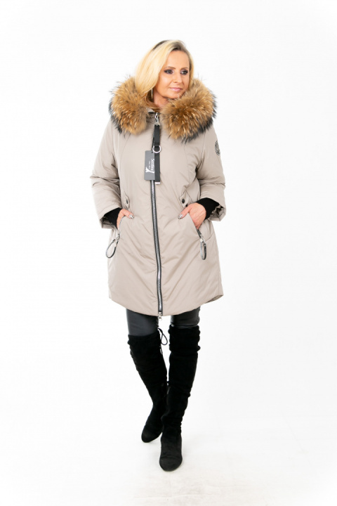 ELEGANCKI PŁASZCZ KURTKA ZIMOWA PIĘKNY NATURALNY JENOT PLUS SIZE (DUŻE ROZMIARY) ELEGANCKI PŁASZCZ KURTKA ZIMOWA PIĘKNY NATURALNY JENOT PLUS SIZE (DUŻE ROZMIARY)