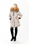 ELEGANCKI PŁASZCZ KURTKA ZIMOWA PIĘKNY NATURALNY JENOT PLUS SIZE (DUŻE ROZMIARY)