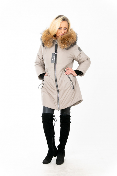 ELEGANCKI PŁASZCZ KURTKA ZIMOWA PIĘKNY NATURALNY JENOT PLUS SIZE (DUŻE ROZMIARY) ELEGANCKI PŁASZCZ KURTKA ZIMOWA PIĘKNY NATURALNY JENOT PLUS SIZE (DUŻE ROZMIARY)