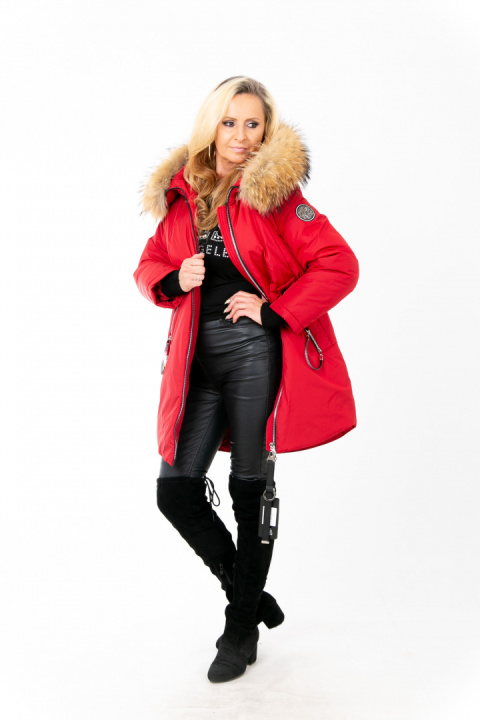 ELEGANCKI PŁASZCZ KURTKA ZIMOWA PIĘKNY NATURALNY JENOT PLUS SIZE (DUŻE ROZMIARY) ELEGANCKI PŁASZCZ KURTKA ZIMOWA PIĘKNY NATURALNY JENOT PLUS SIZE (DUŻE ROZMIARY)