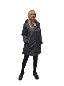 EFEKTOWNA PIĘKNA KURTKA Z ODPINANYM KAPTUREM WIOSNA LATO JESIEŃ JAKOŚĆ PREMIUM SZYK ELEGANCJA PLUS SIZE (DUŻE ROZMIARY)