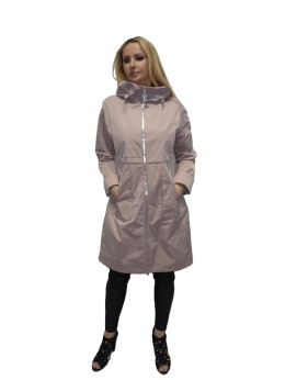 EFEKTOWNY PIĘKNY PŁASZCZ PARKA WIOSNA LATO JESIEŃ JAKOŚĆ PREMIUM SZYK ELEGANCJA PLUS SIZE (DUŻE ROZMIARY)