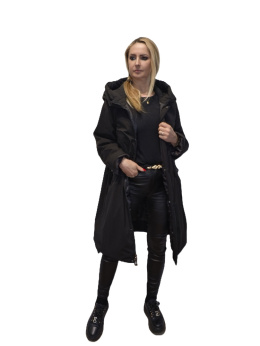 EFEKTOWNY PIĘKNY PŁASZCZ PARKA WIOSNA LATO JESIEŃ JAKOŚĆ PREMIUM SZYK ELEGANCJA PLUS SIZE (DUŻE ROZMIARY)