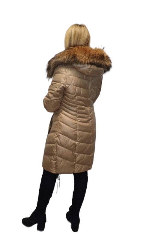 EKSKLUZYWNY EFEKTOWNY PŁASZCZ PUCHOWY JAKOŚĆ PREMIUM NATURALNY JENOT