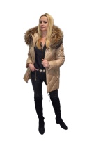 ELEGANCKA KURTKA ZIMOWA PIĘKNY NATURALNY JENOT PLUS SIZE (DUŻE ROZMIARY)