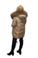 ELEGANCKA KURTKA ZIMOWA PIĘKNY NATURALNY JENOT PLUS SIZE (DUŻE ROZMIARY)